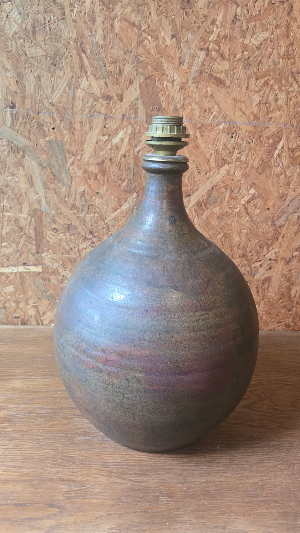 Lampe en terre cuite émaillé des années 50