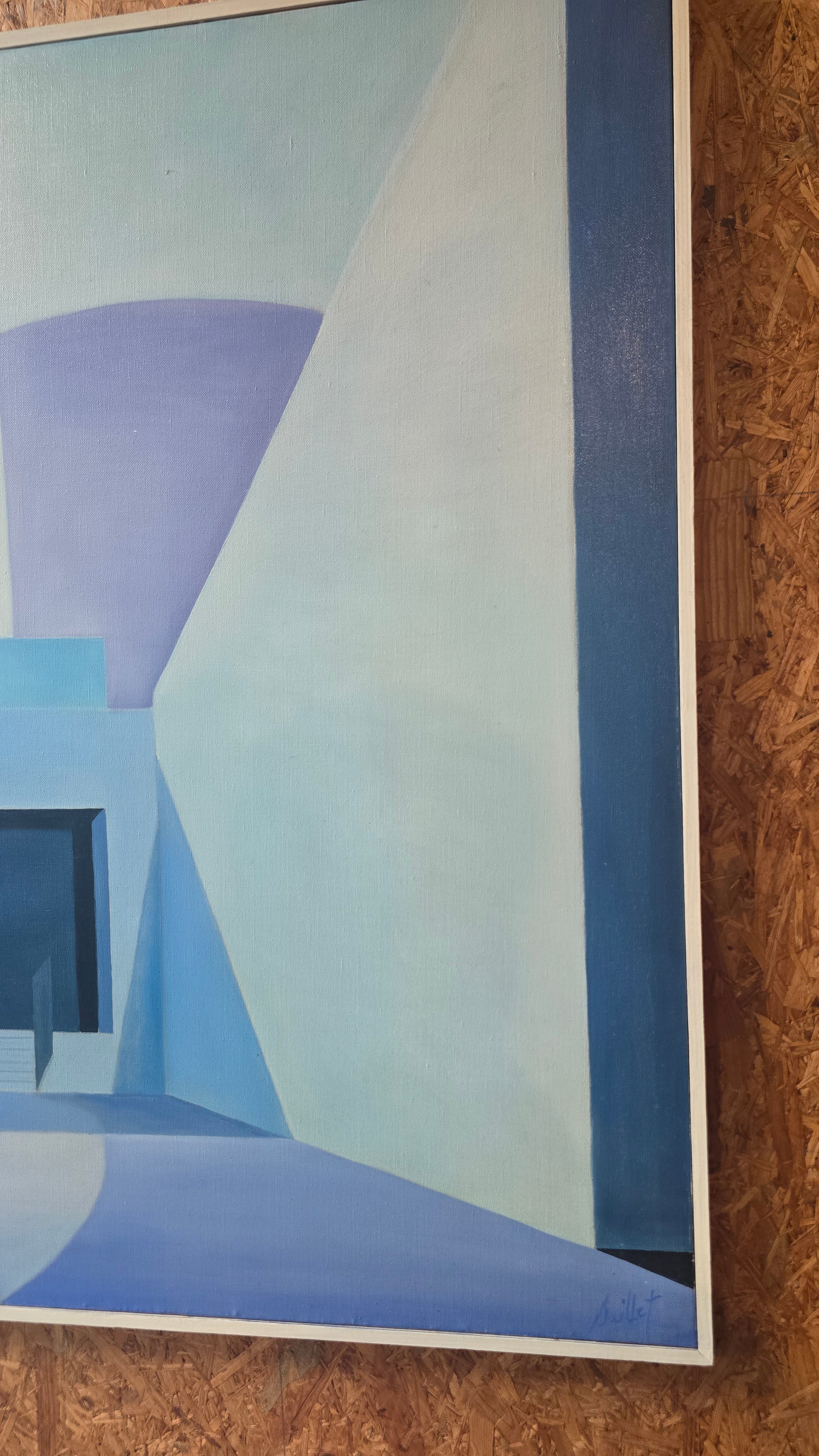 Huile sur Toile – Gilbert Bailet : "Église de Profil"